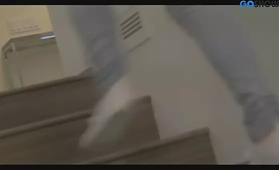 Eyeglasses Blonde Masturbating to Orgasm